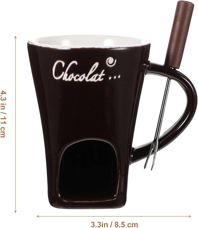 Ceramic Fondue Set – Chocolate & Cheese Warmer