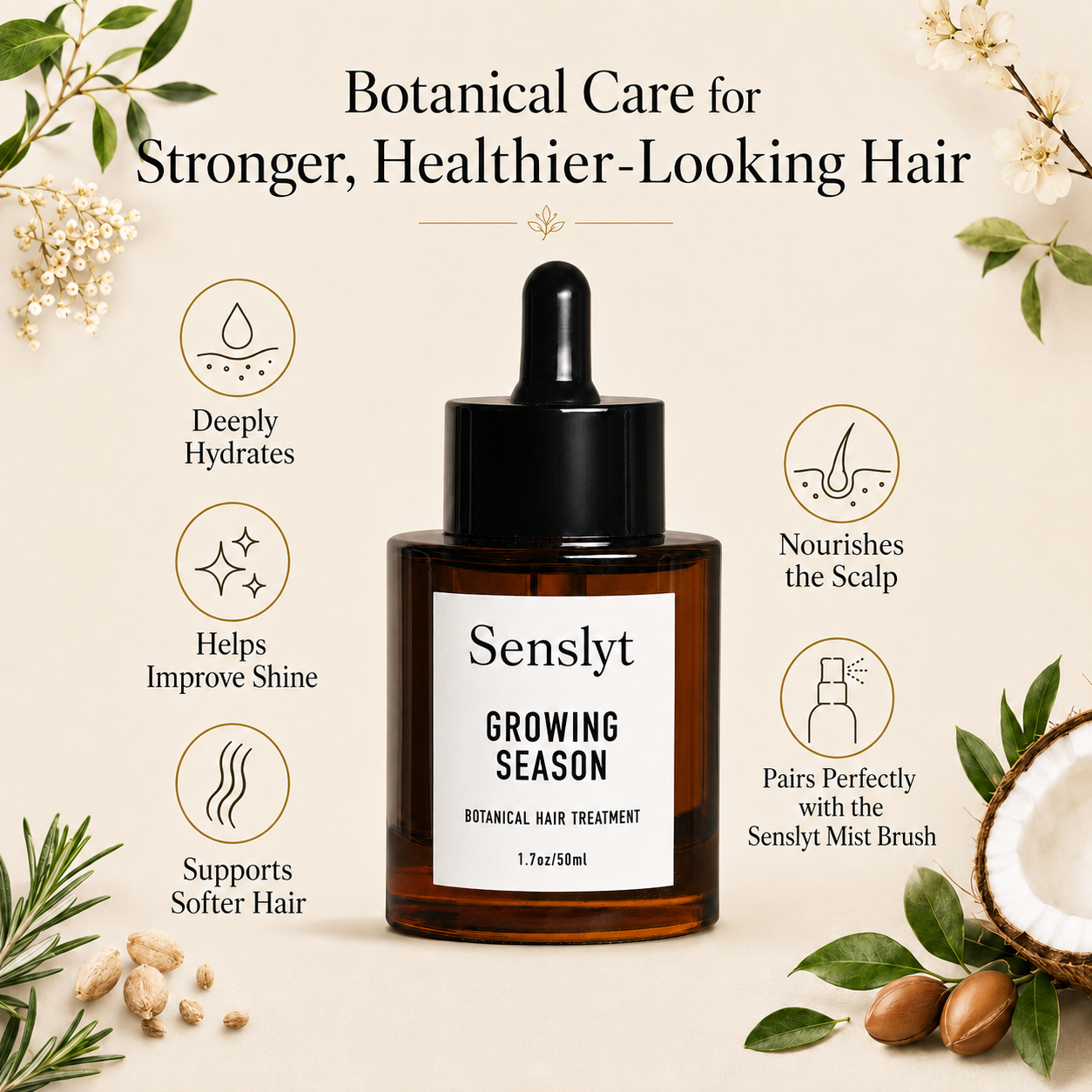 Plant-Based Hair Care Essential Oils(50ml)