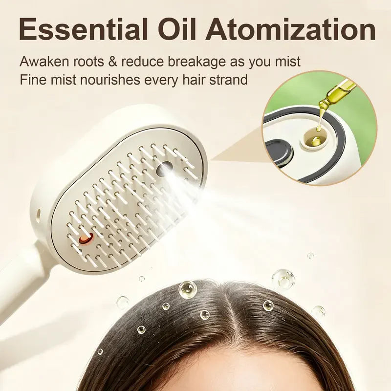 Electric Spray Air Cushion Massage Comb&20ml Hair Care Essential Oils