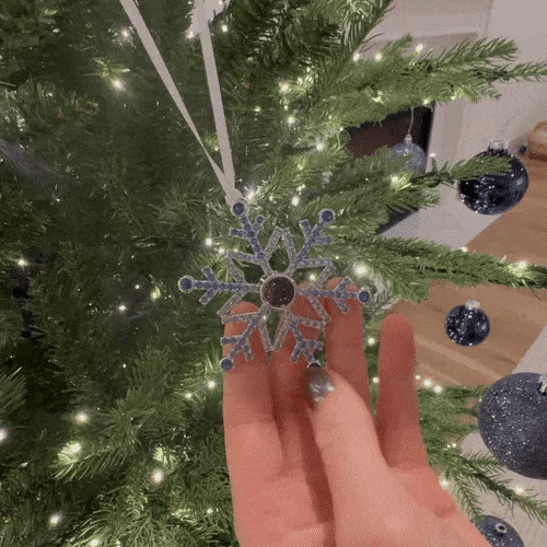 Personalized  Snowflake Photo Ornament Custom Projection Ornaments Christmas Gifts