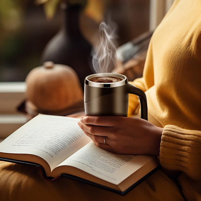 ☕Self-Stirring Coffee Mug with Magnetic Mixer – 380ml Rechargeable