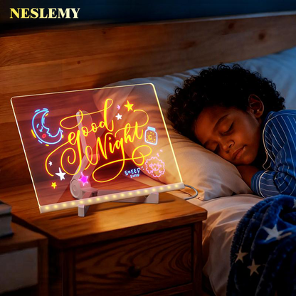 “NESLEMY LED Drawing Board for Kids ✨ Reusable Light-Up Art Board”