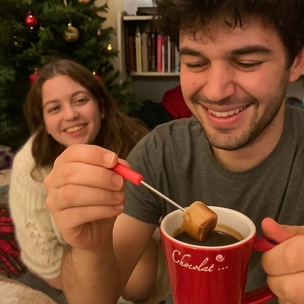 Ceramic Fondue Set – Chocolate & Cheese Warmer