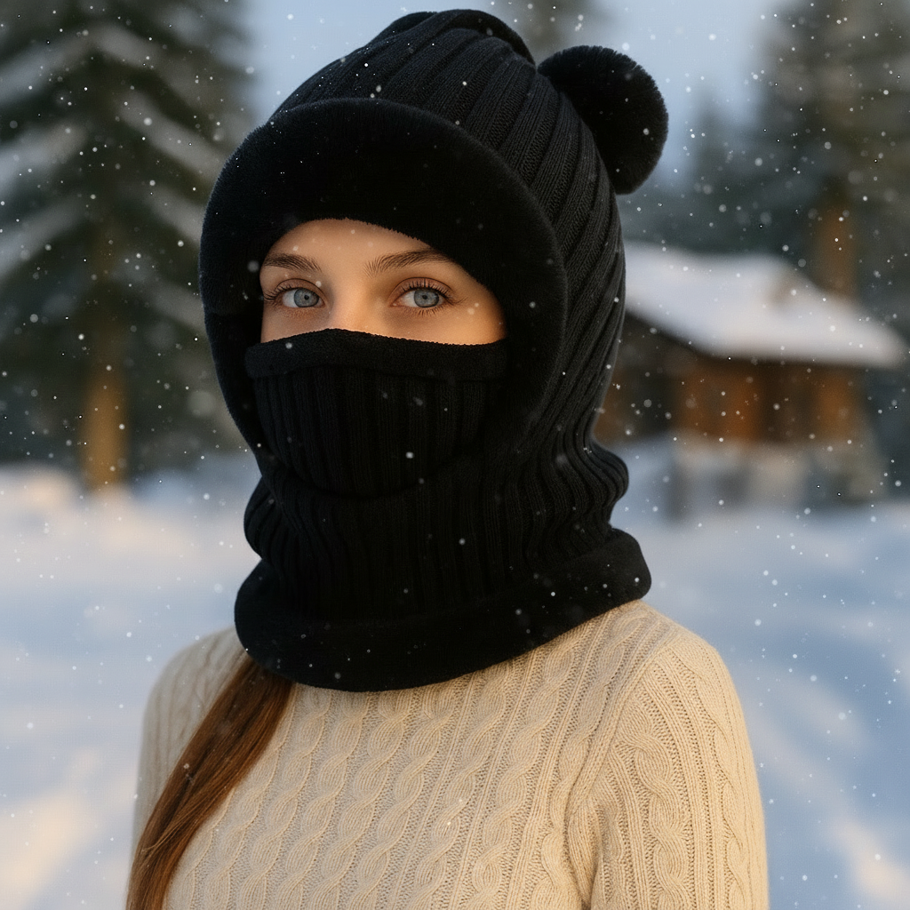 "Cozy Winter Knit Hat & Scarf Set – Stay Warm in Style!"