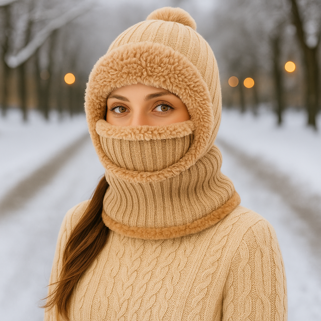 "Cozy Winter Knit Hat & Scarf Set – Stay Warm in Style!"