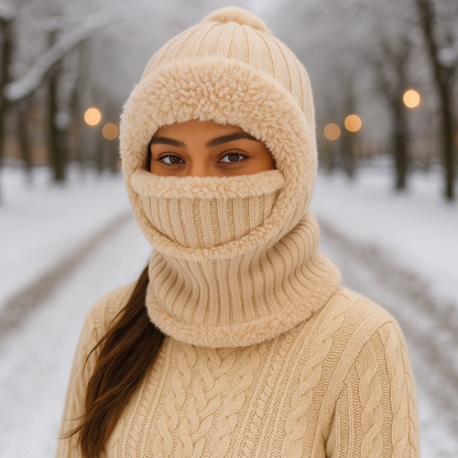 "Cozy Winter Knit Hat & Scarf Set – Stay Warm in Style!"