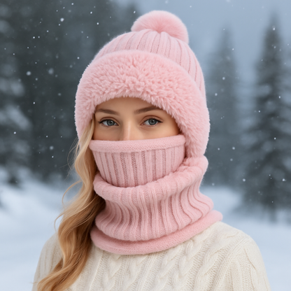 "Cozy Winter Knit Hat & Scarf Set – Stay Warm in Style!"