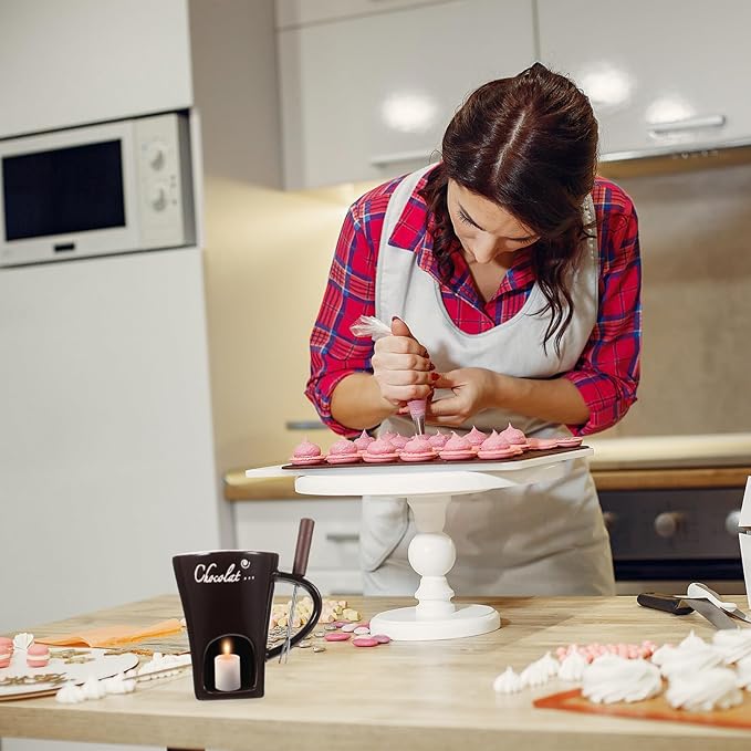 Ceramic Fondue Set – Chocolate & Cheese Warmer